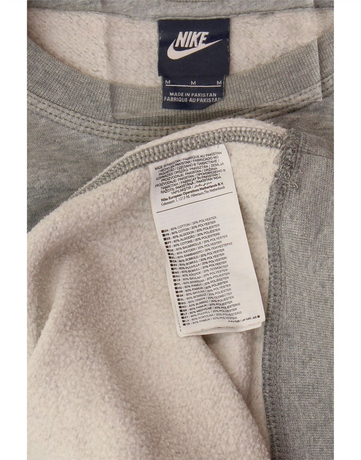 NIKE Mens Moletom Jumper Médio Cinza Algodão