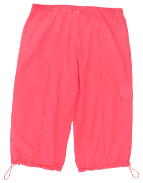 Adidas Womens Bermuda Cargo Shorts UK 14 Grande W32 Poliéster Rosa