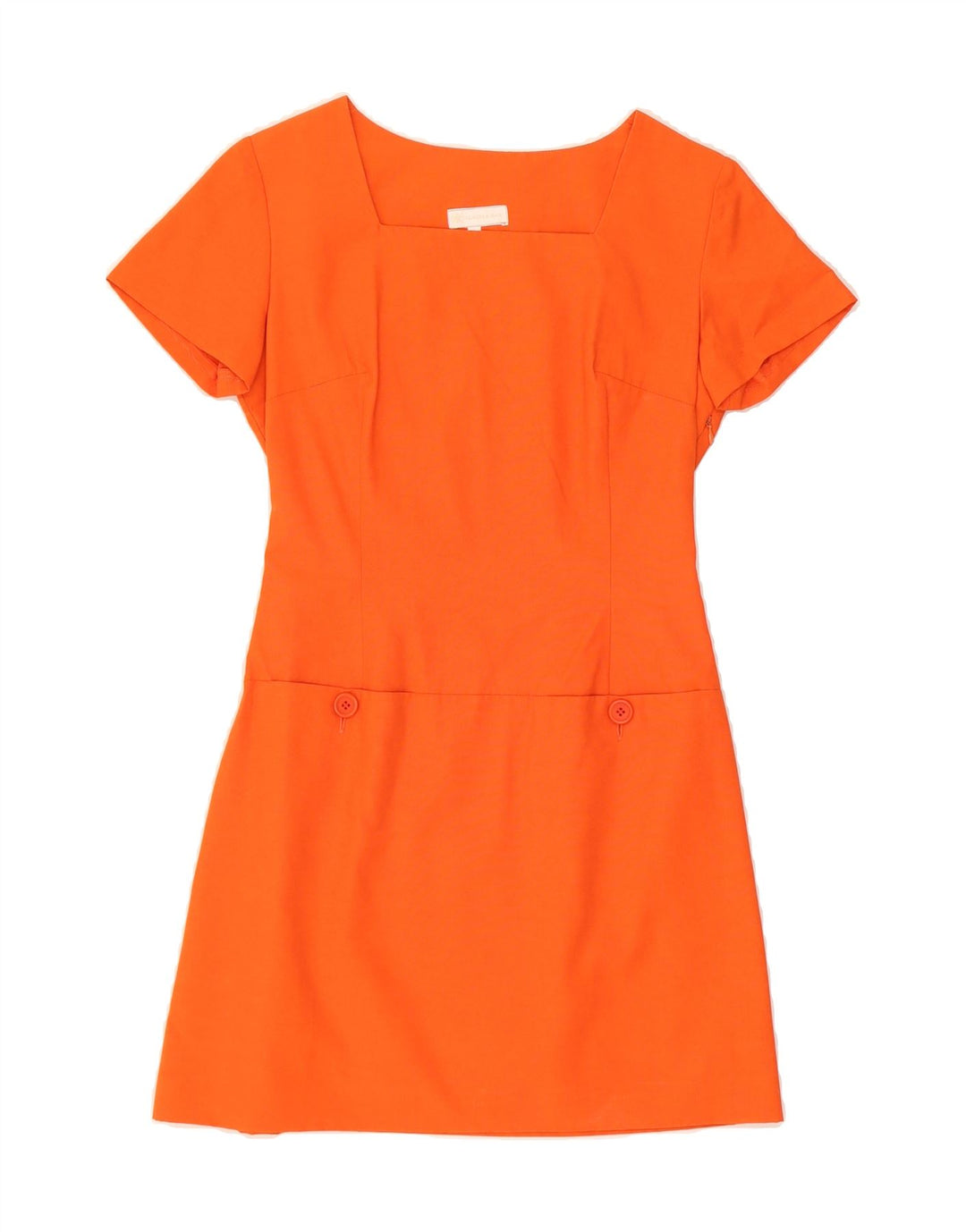 VINTAGE Womens A-Line Dress IT 42 Medium Orange Vintage Vintage and Second-Hand Vintage from Messina Hembry 