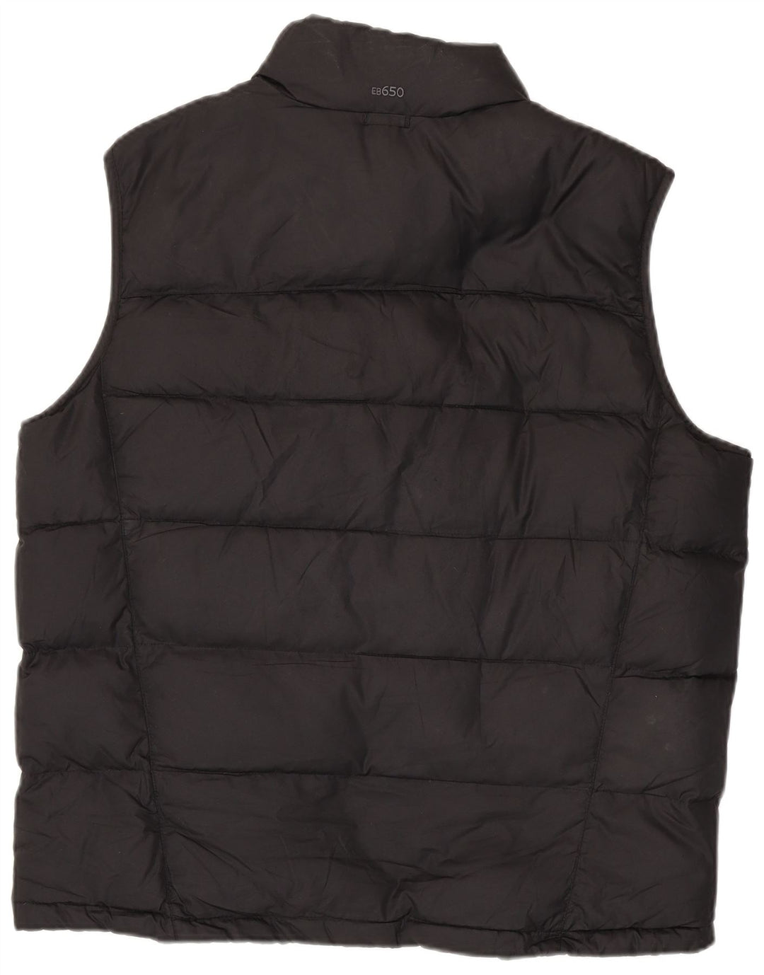 Colete acolchoado masculino EDDIE BAUER UK 40 grande poliéster preto