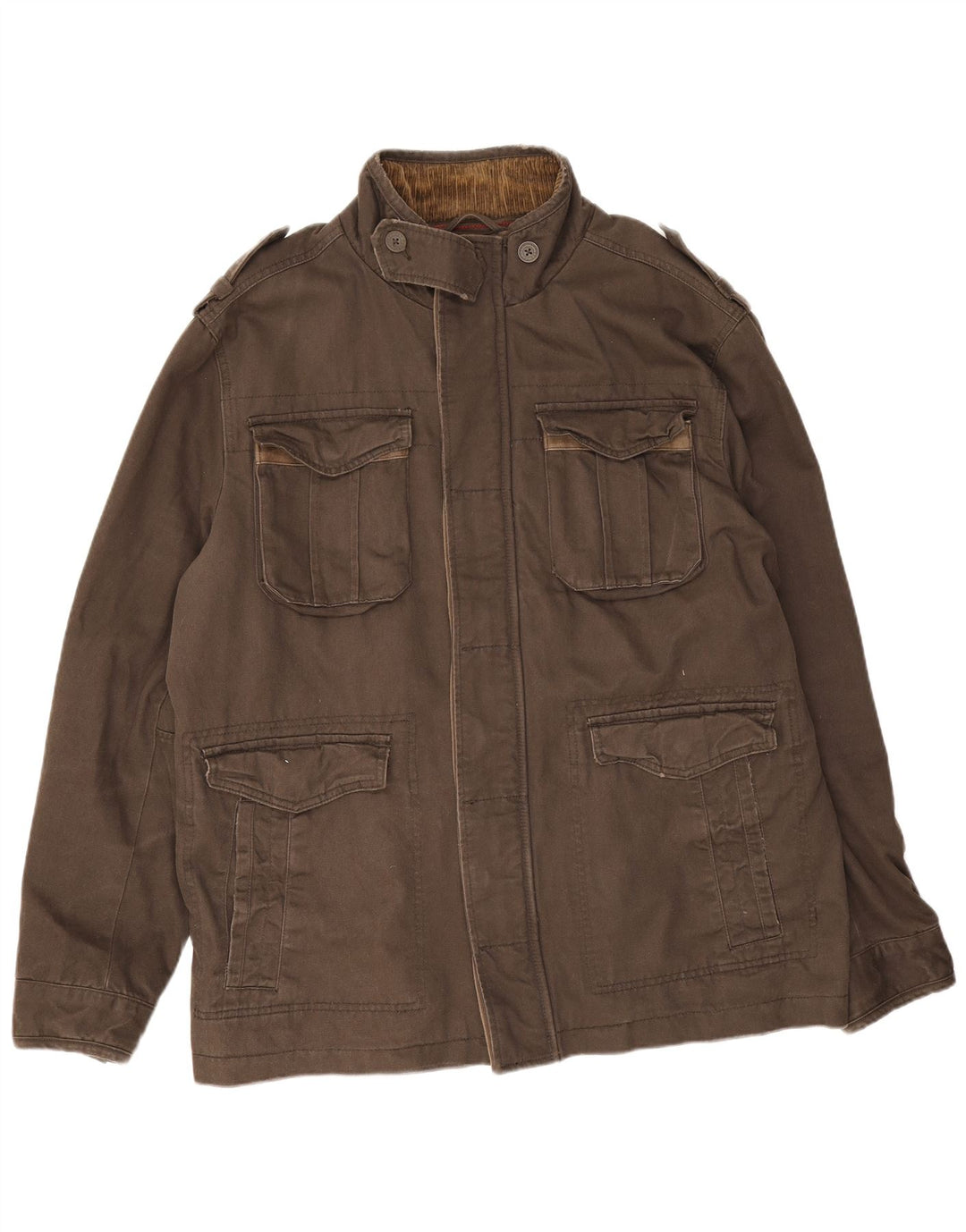 Jaqueta utilitária masculina Fat Face UK 42 XL algodão marrom