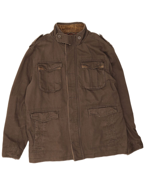 Jaqueta utilitária masculina Fat Face UK 42 XL algodão marrom