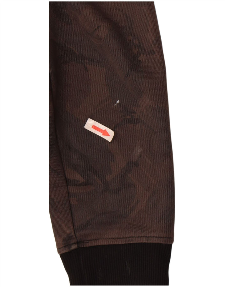 Fred Perry Mens Treino Top Jaqueta Pequena Camuflagem Marrom Poliéster