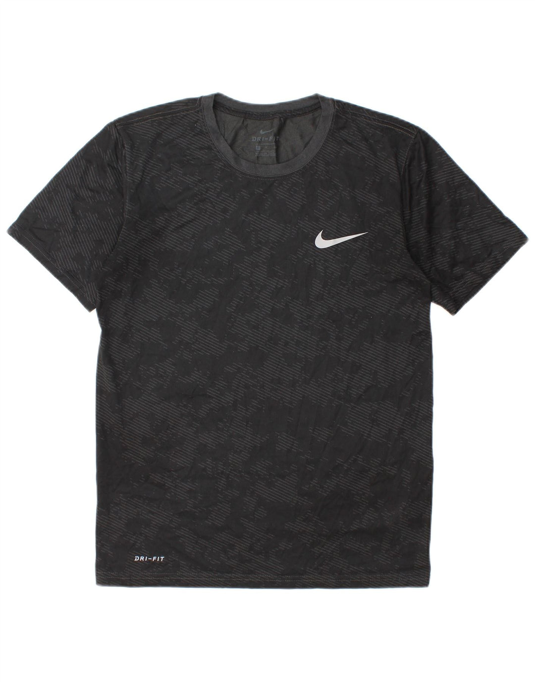 Camiseta Nike Masculina Dri Fit Top Pequena Camuflada Preta Poliéster