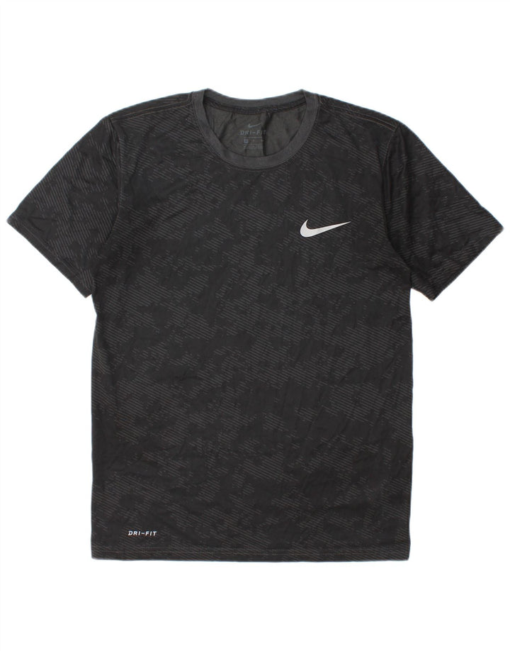 Camiseta Nike Masculina Dri Fit Top Pequena Camuflada Preta Poliéster