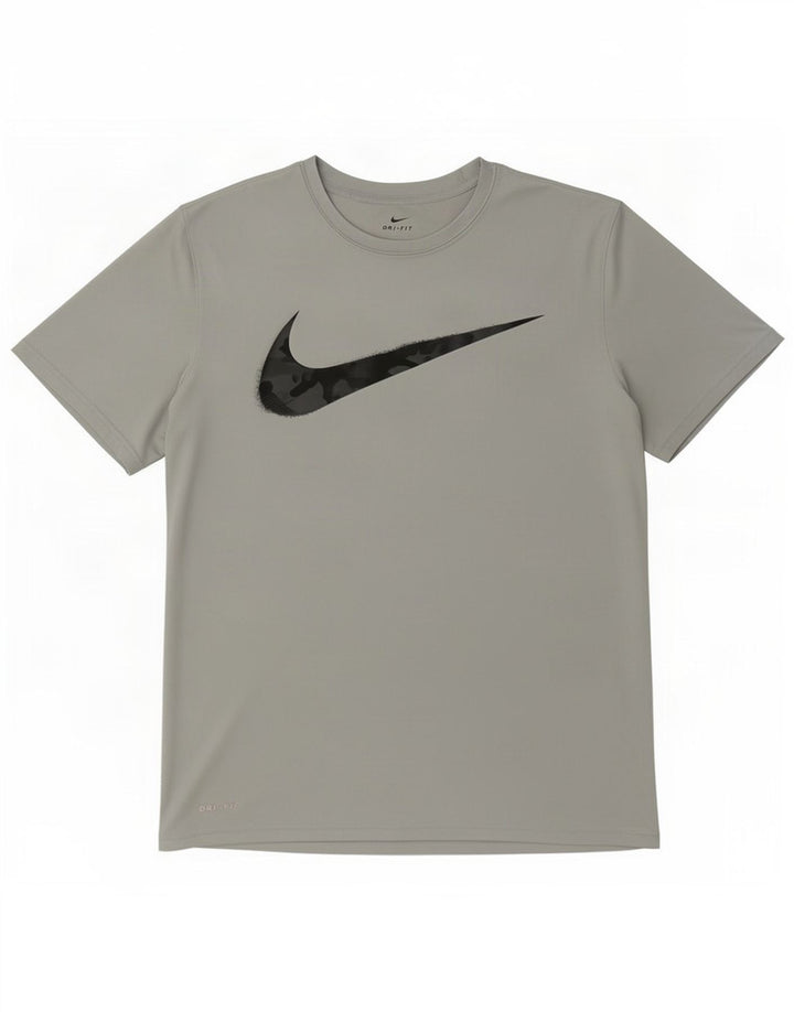 Camiseta Nike Masculina Dri Fit Graphic Top Cinza Médio Poliéster