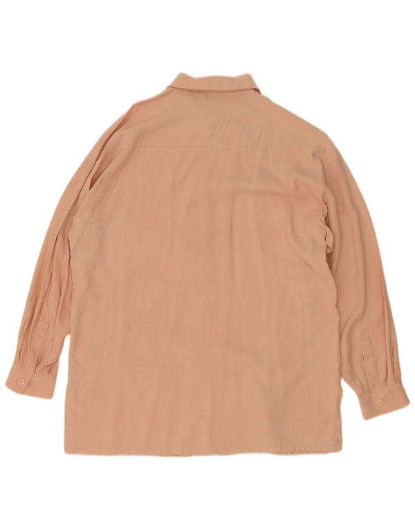 Blusa feminina Marks & Spencer St. Michael, Reino Unido, 14, grande, seda rosa