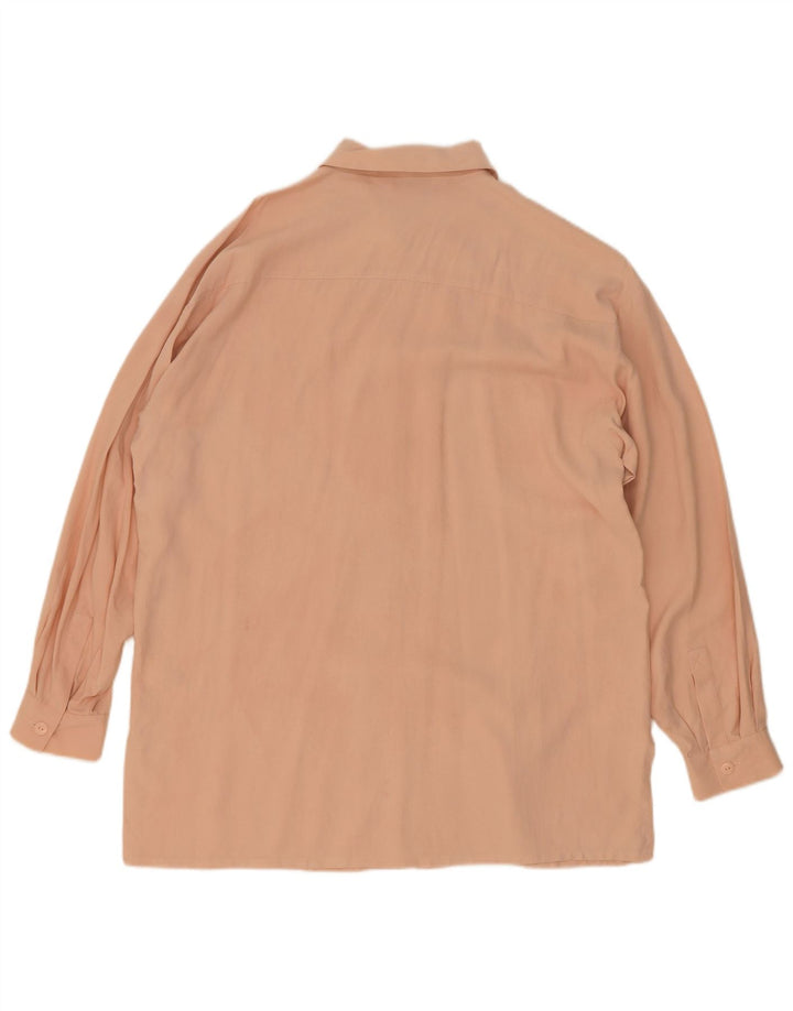 Blusa feminina Marks & Spencer St. Michael, Reino Unido, 14, grande, seda rosa