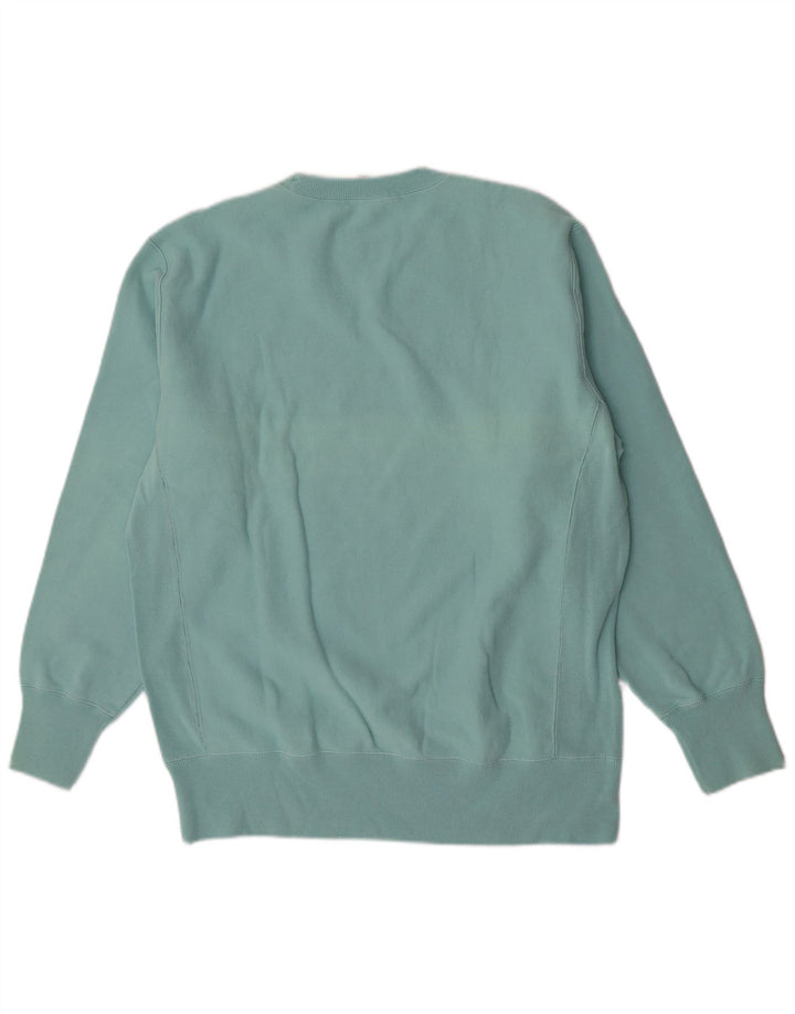 Champion masculino gráfico moletom jumper XL turquesa