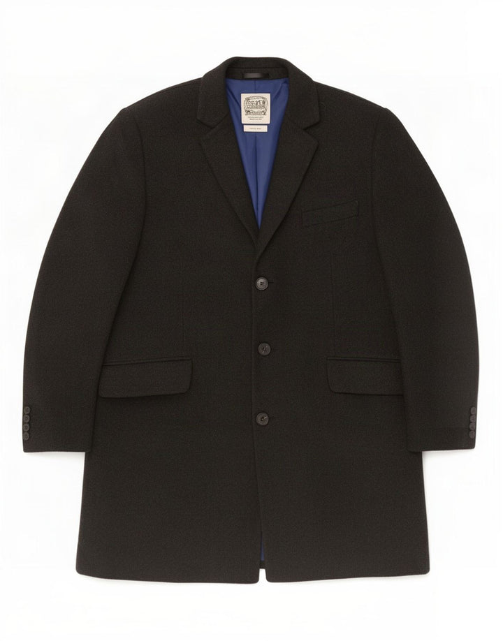 Sobretudo masculino Marks & Spencer UK 44 2XL poliéster preto