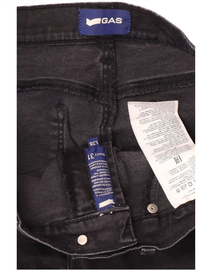 Gas Womens Slim Jeans W31 L28 Algodão Preto
