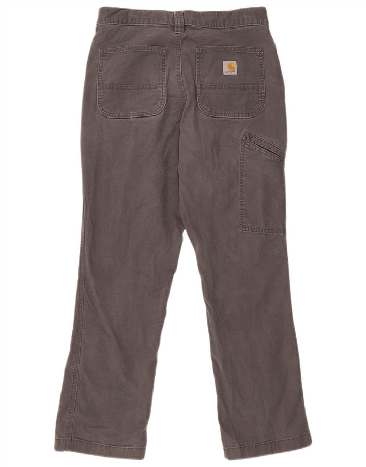 Calça cargo feminina Carhartt com ajuste relaxado W30 L30 algodão cinza
