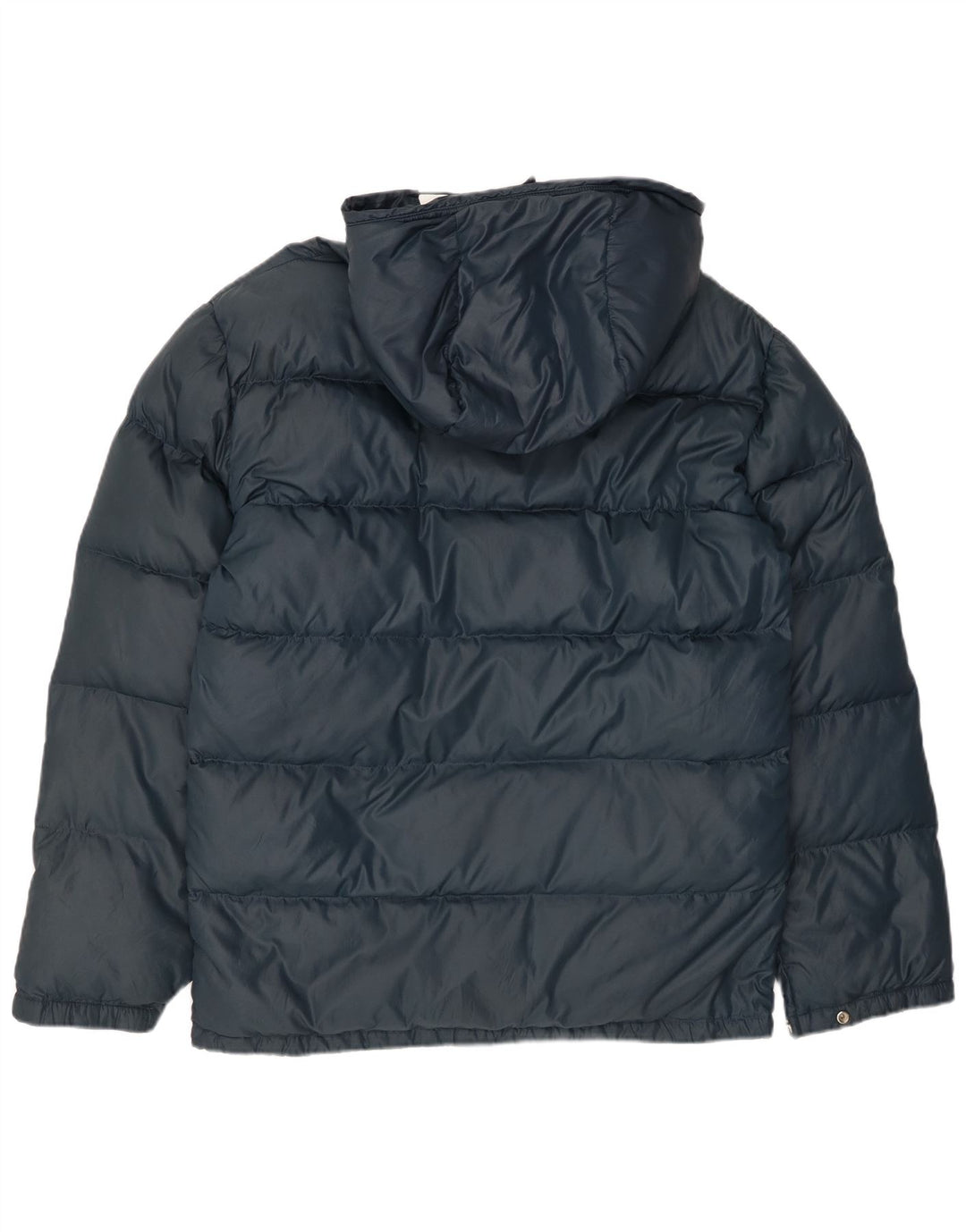 Jaqueta masculina acolchoada com capuz VINTAGE UK 38 azul marinho médio