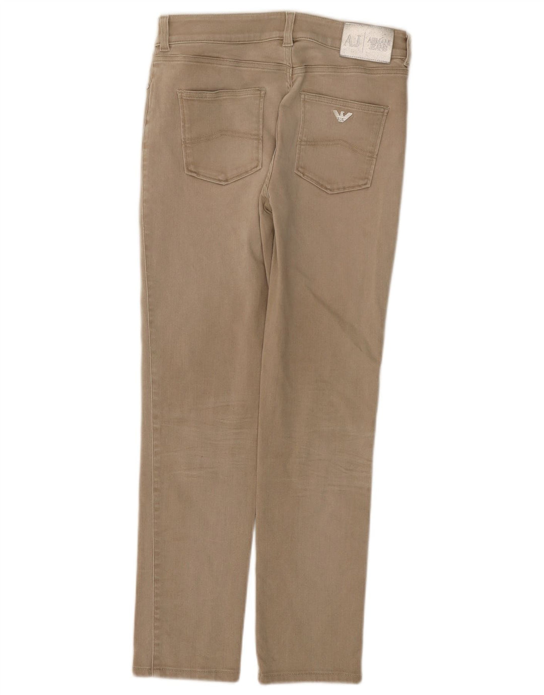 Armani feminino slim jeans W30 L28 algodão bege