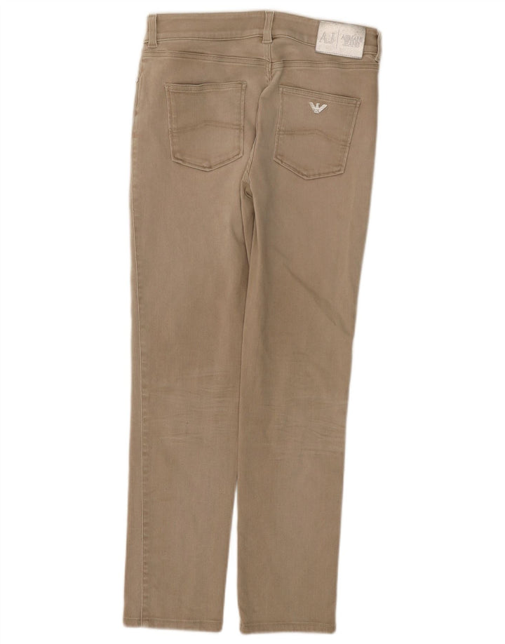 Armani feminino slim jeans W30 L28 algodão bege