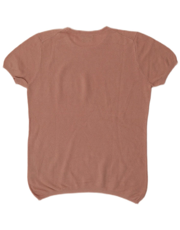Blusa feminina Massimo Dutti UK 16 grande algodão rosa