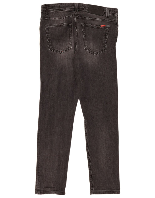 Liu Jo Mens Regular Slim Jeans W35 L30 Algodão Cinza