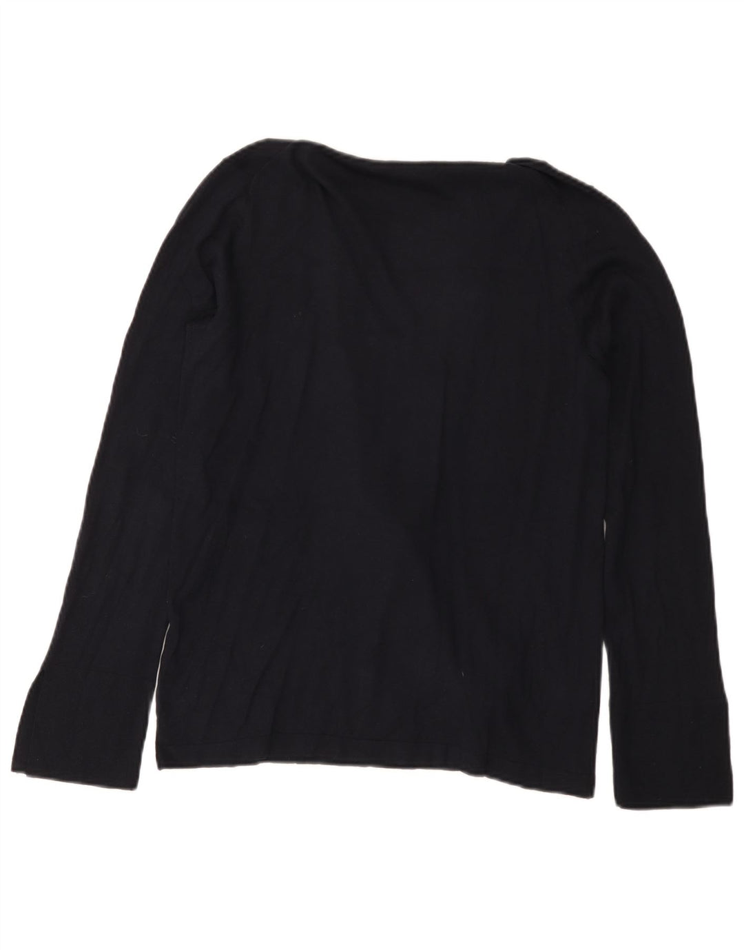 Suéter feminino Massimo Dutti com gola xale Reino Unido 12 médio azul marinho