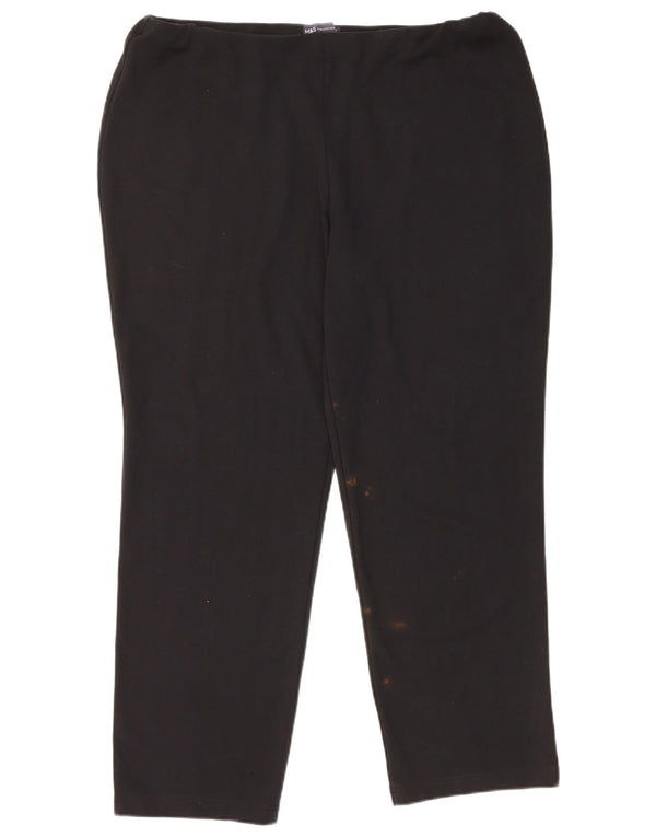 Calça feminina reta casual Marks & Spencer UK 18 XL W36 L27 preta