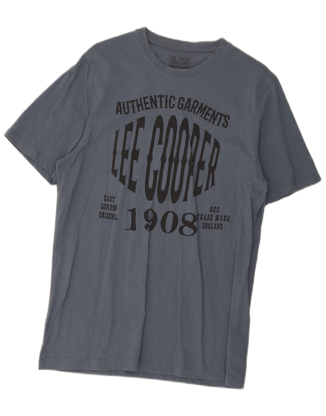 Camiseta gráfica masculina Lee Cooper Top XL algodão azul