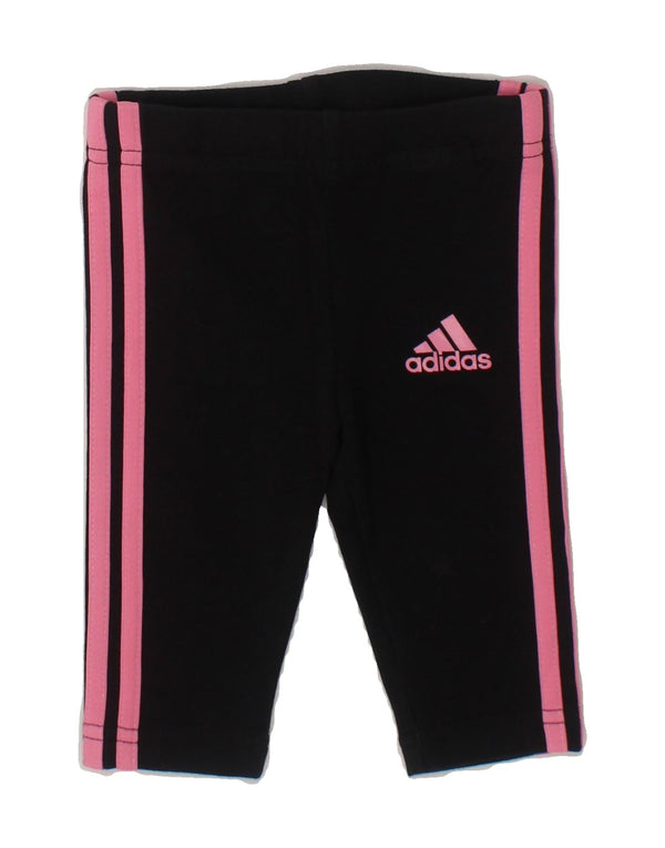 Calças de treino ADIDAS para bebé menina 0-3 meses algodão preto