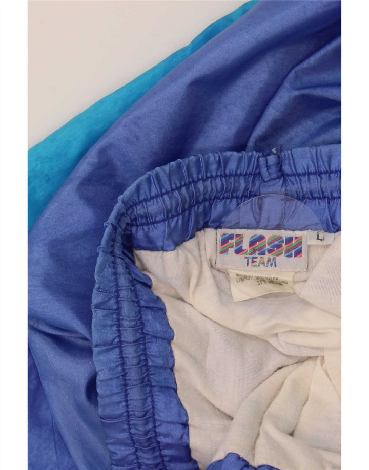 Calça de treino masculina Flash Joggers grande azul colorblock nylon