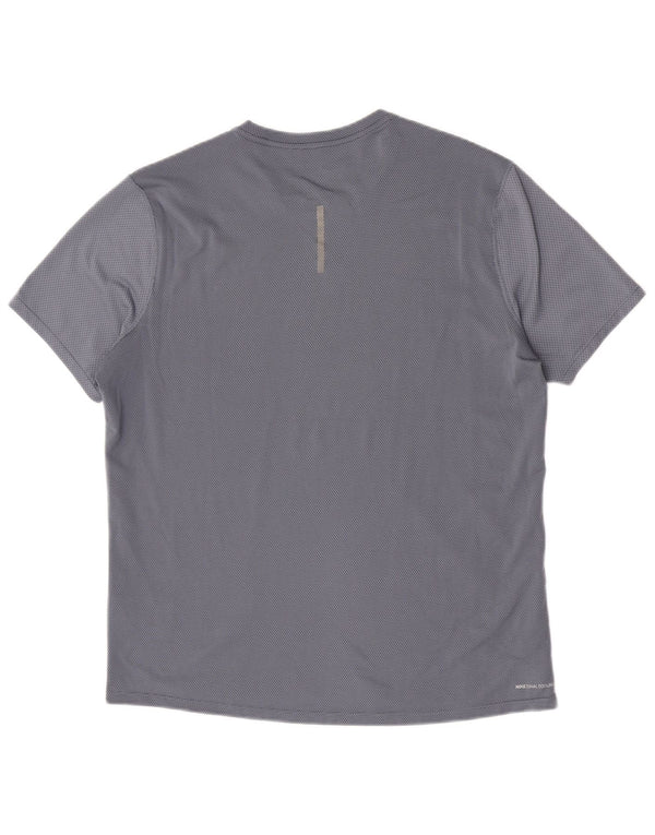 Camiseta masculina de manga curta Nike grande poliéster manchado azul