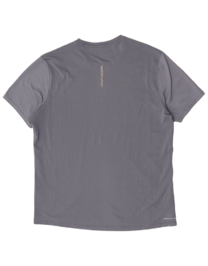 Camiseta masculina de manga curta Nike grande poliéster manchado azul