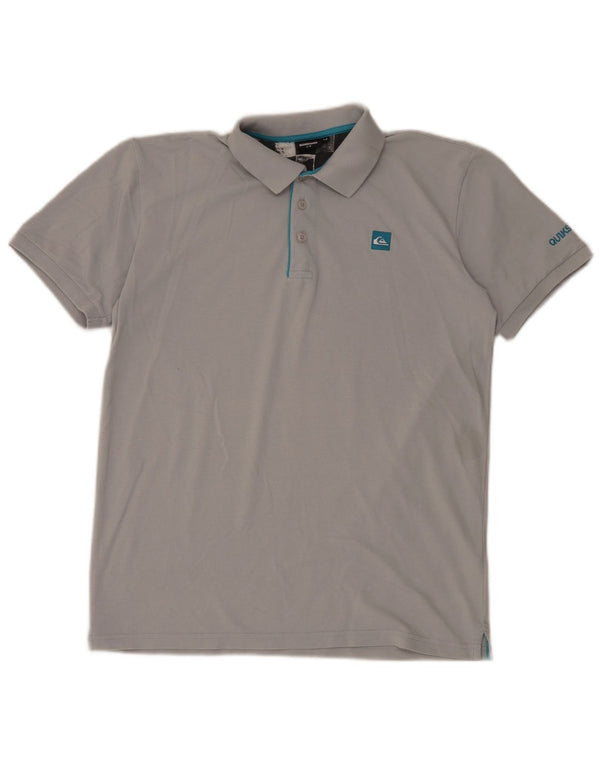 Camisa polo masculina Quiksilver Slim Fit algodão cinza médio