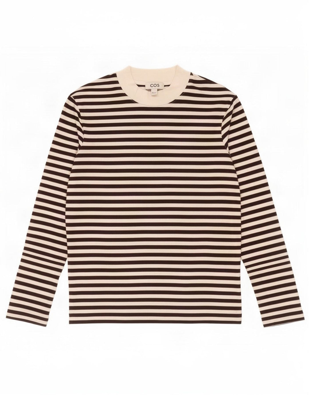 Cos feminino oversized manga comprida Reino Unido 10 algodão listrado preto pequeno