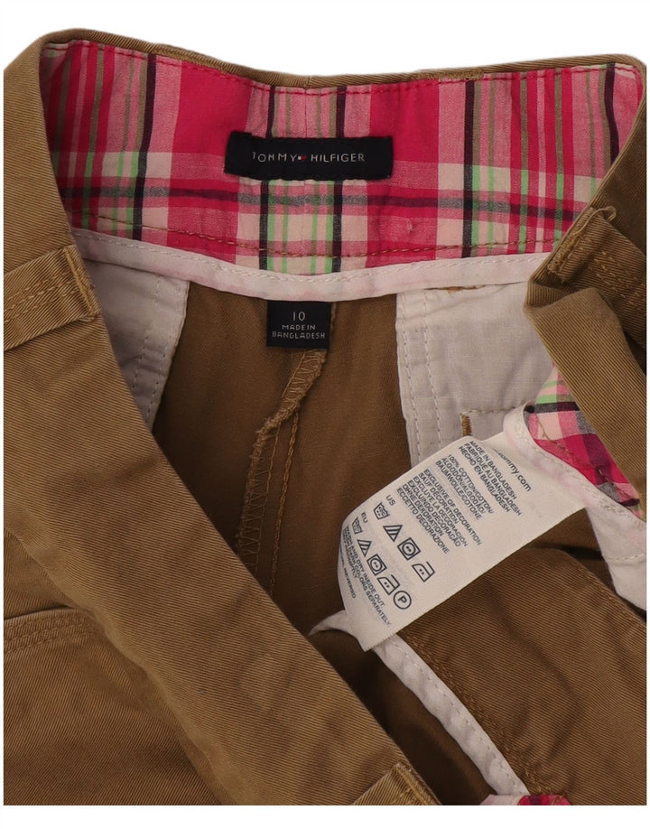 Shorts Chino feminino Tommy Hilfiger EUA 10 grande W27 algodão marrom