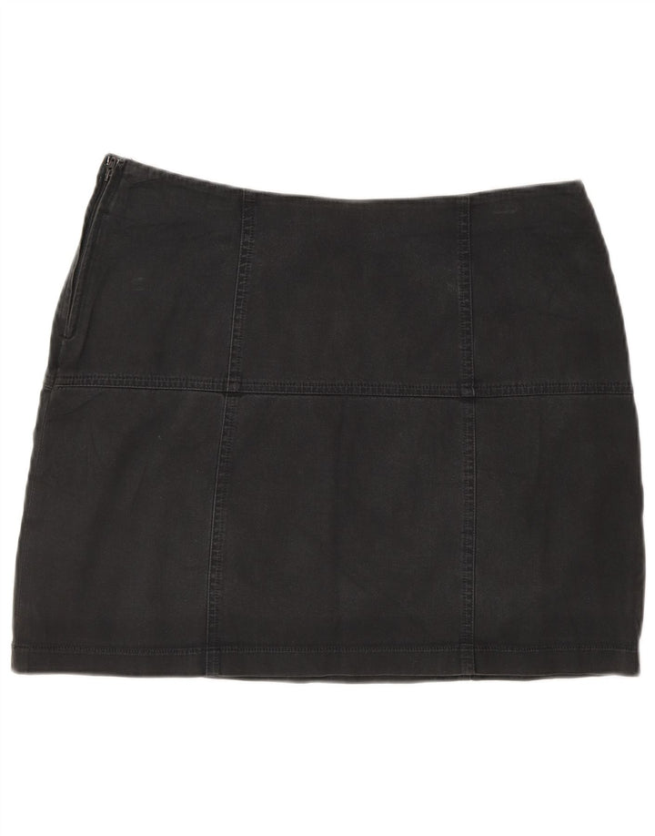 Minissaia feminina Calvin Klein W30 algodão cinza médio