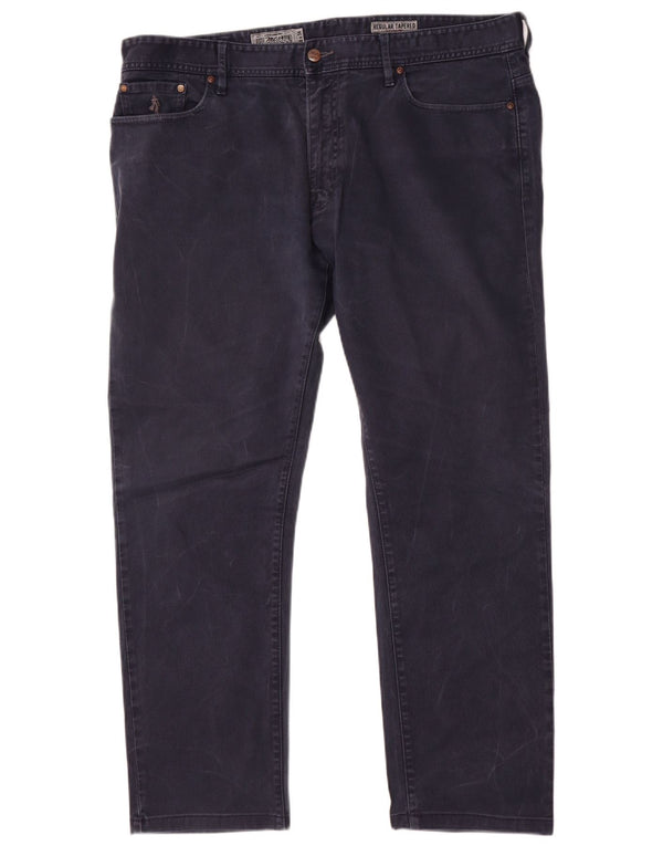 Marlboro Classics Masculino Regular Tapered Jeans W38 L30 Azul Marinho Algodão
