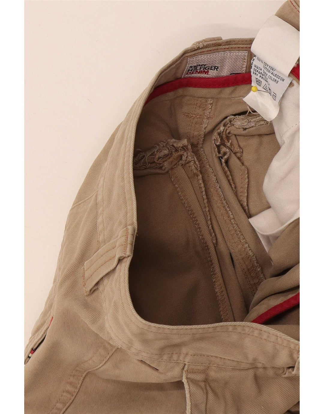 Tommy Hilfiger Mens Joggers Cargo Calças W30 L32 Bege
