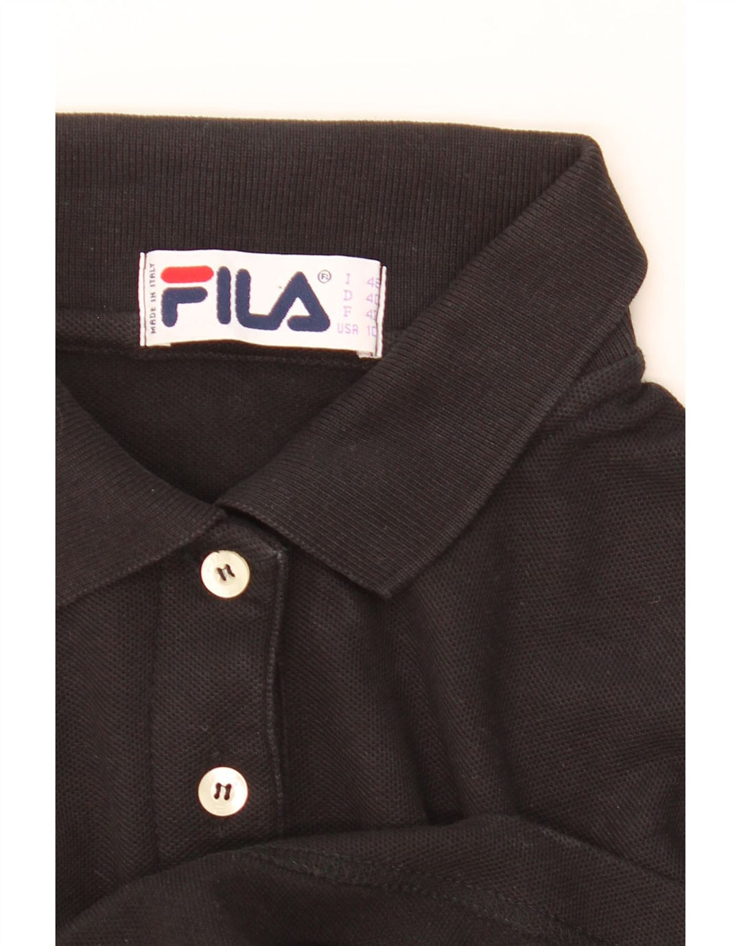 Camisa polo feminina Fila IT 46 grande preta