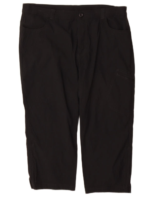 Calça cargo feminina Eddie Bauer US 16 2XL W38 L21 nylon preto