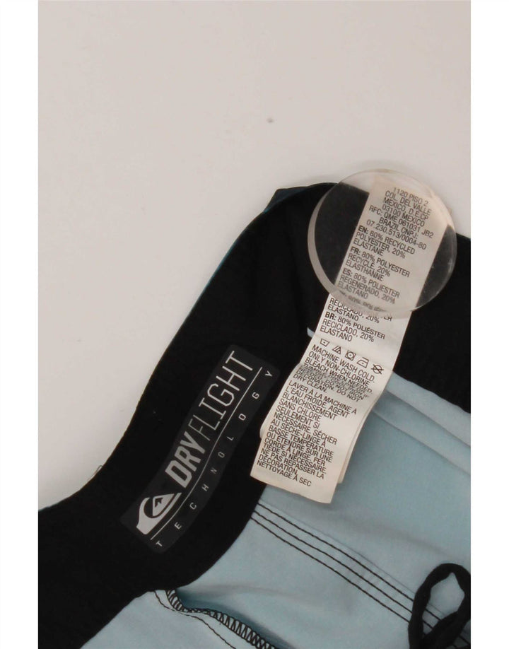 Shorts de natação masculino Quiksilver pequeno poliéster geométrico azul