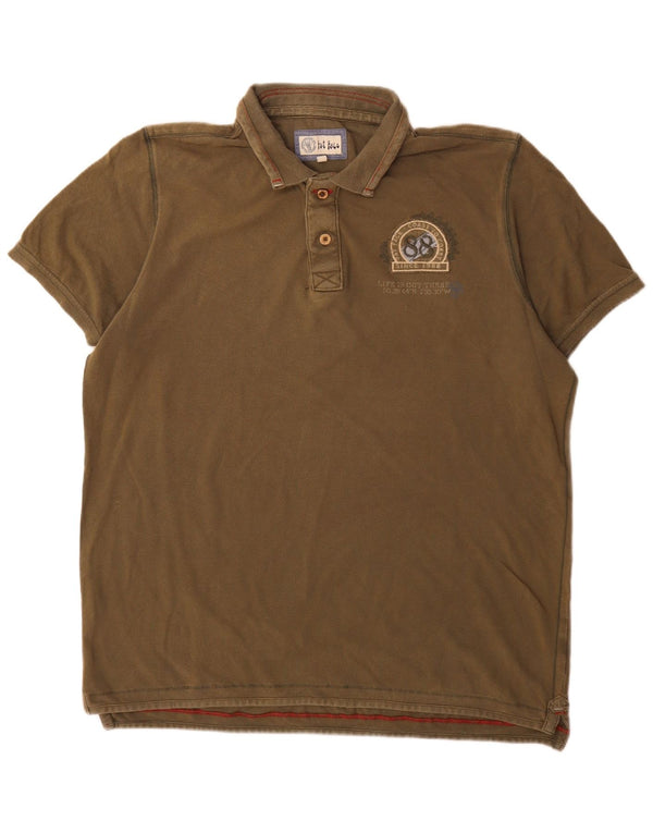 Camisa polo masculina Fat Face XL algodão cáqui