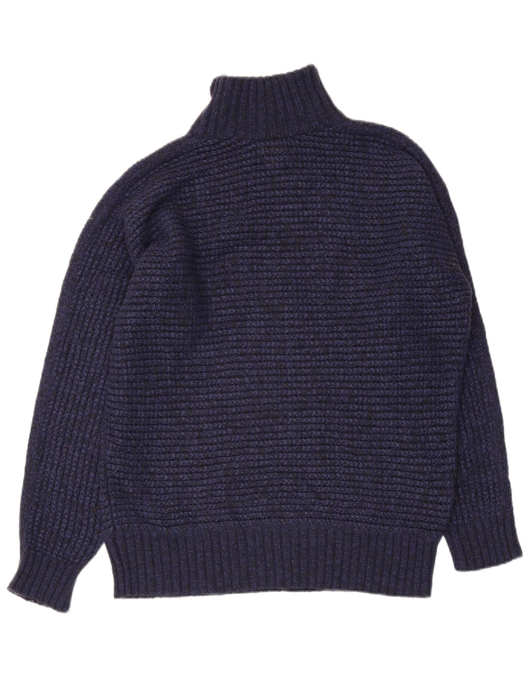 Suéter feminino Massimo Dutti com gola tartaruga Reino Unido 10 pequeno azul marinho