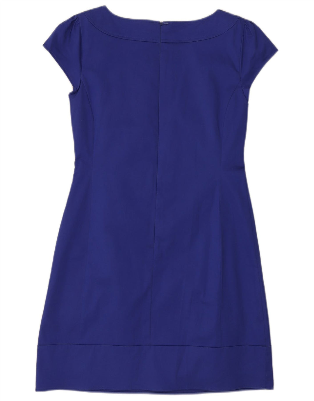 Vestido feminino OASIS com bainha UK 12 algodão azul marinho médio