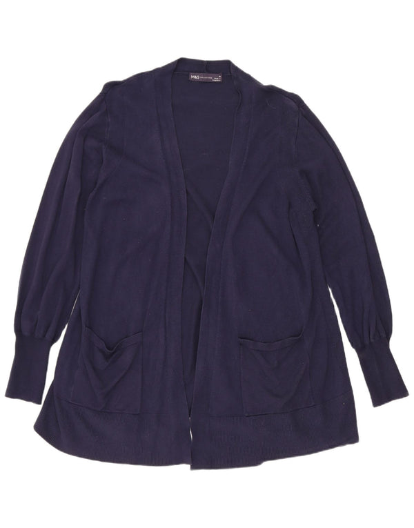 Suéter cardigã feminino Longline Marks & Spencer médio azul marinho