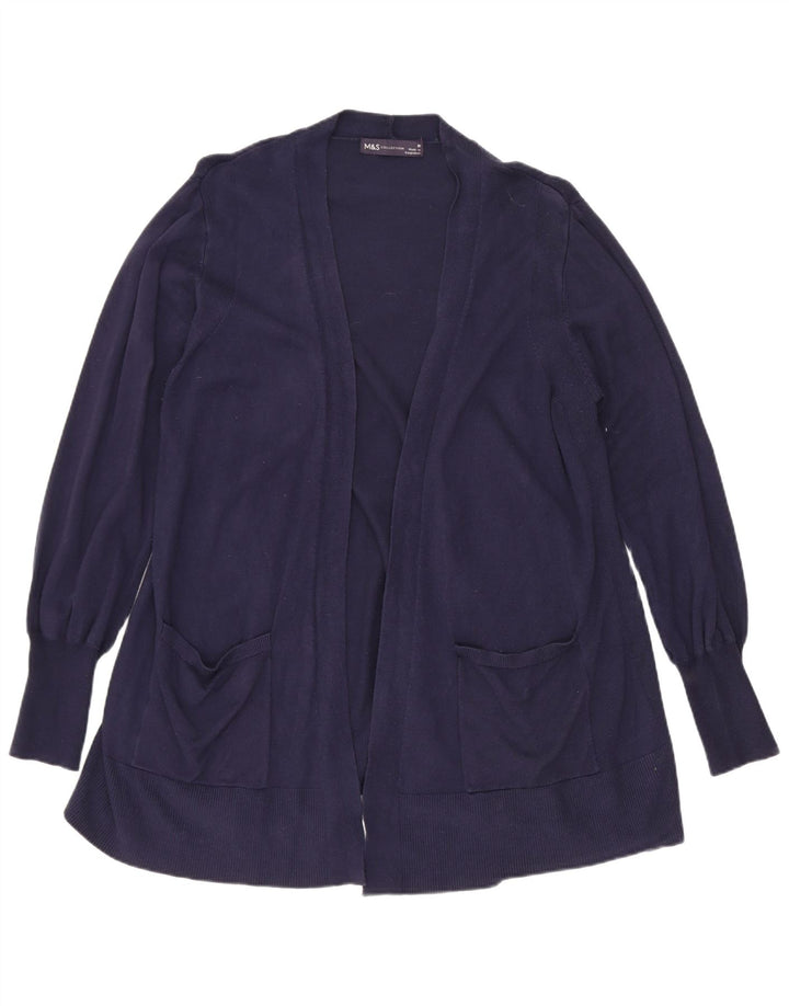 Suéter cardigã feminino Longline Marks & Spencer médio azul marinho