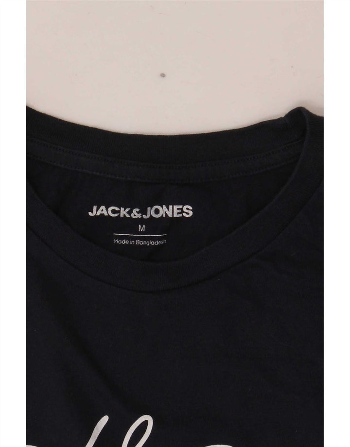 Camiseta gráfica masculina Jack & Jones Top médio azul marinho