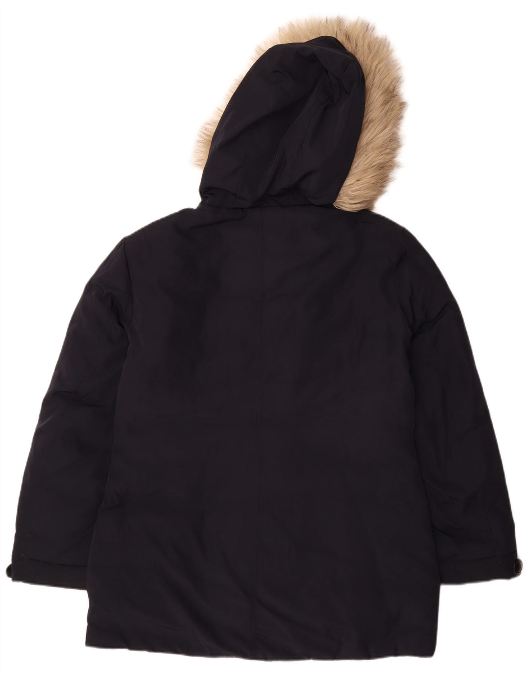 Casaco acolchoado com capuz feminino Mistral UK 16 grande poliéster azul marinho