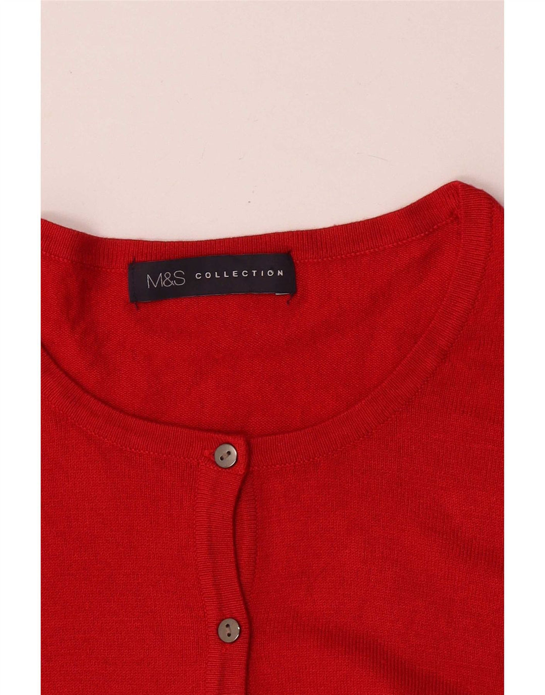 Suéter cardigã feminino Marks & Spencer UK 14 vermelho médio
