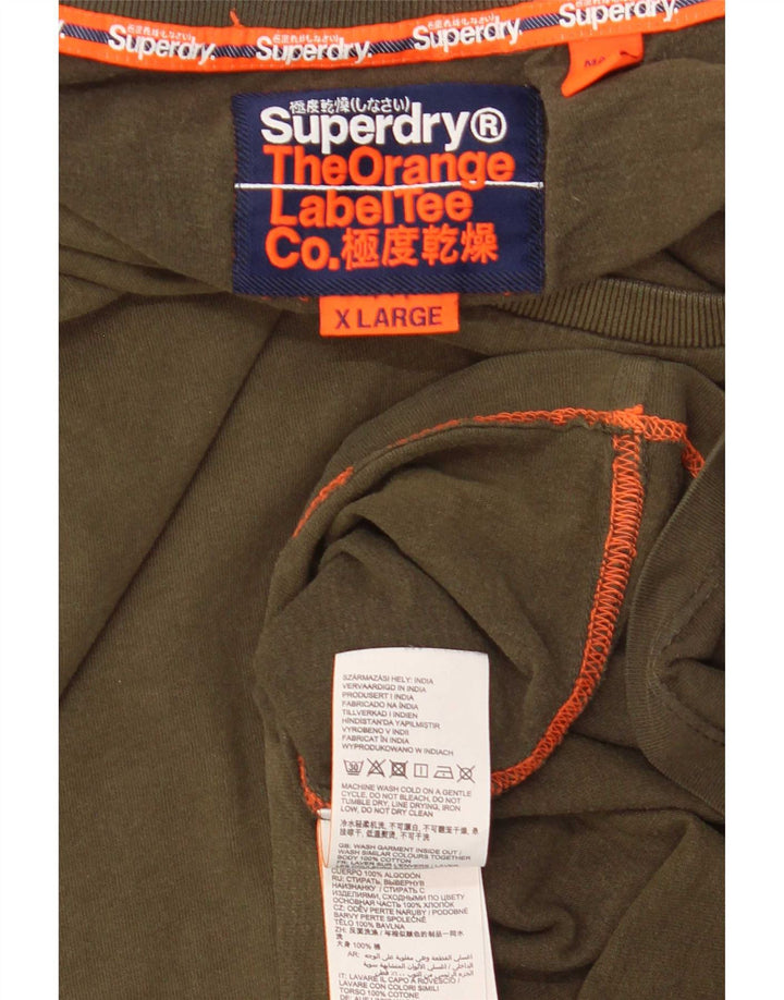 Camiseta masculina Superdry Top XL algodão cáqui