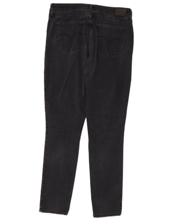 Calça jeans skinny feminina LEVI'S 721 de cintura alta W33 L30 algodão cinza