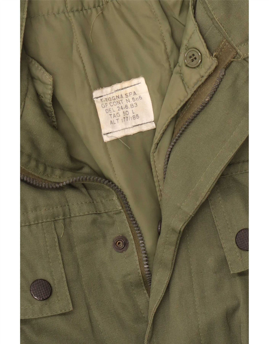 Jaqueta Parka Masculina Vintage IT 50 Grande Cáqui
