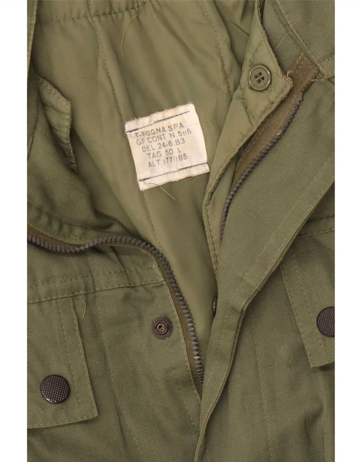Jaqueta Parka Masculina Vintage IT 50 Grande Cáqui