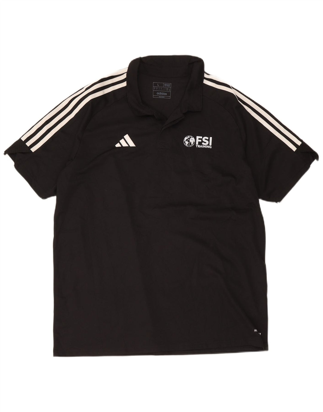 Camisa polo masculina Adidas Aeroready Graphic Regular Fit grande poliéster preto